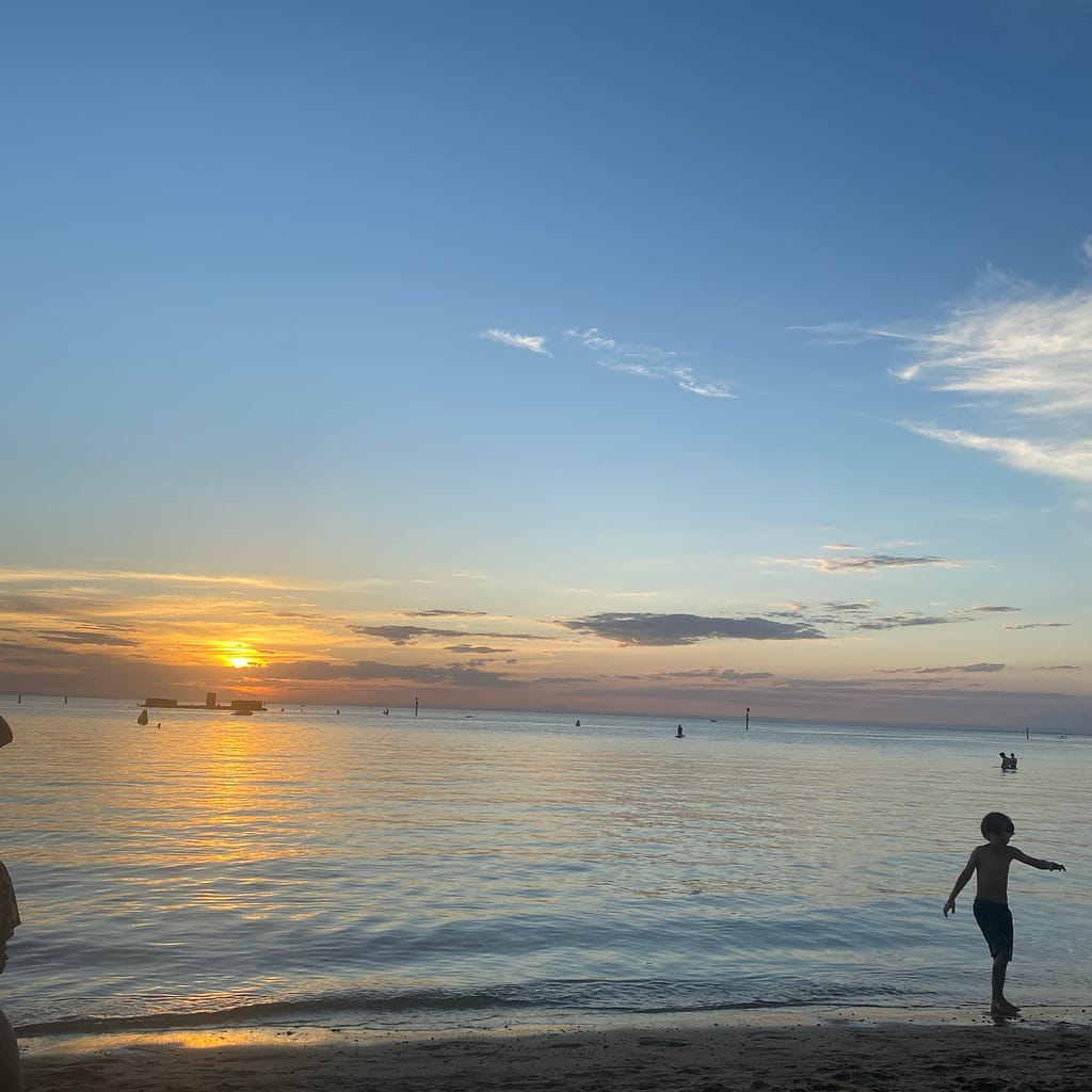 sunset at half moon bay