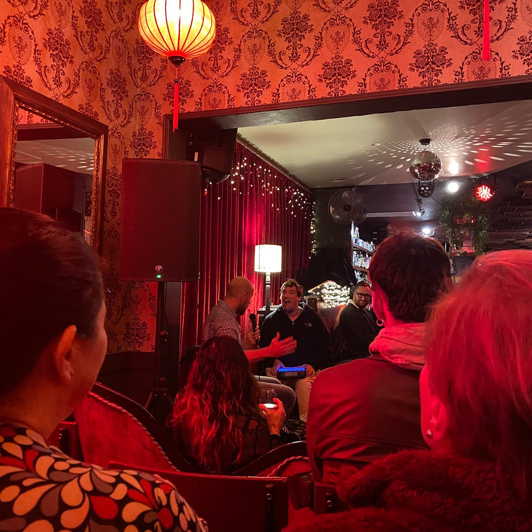 the crowd at mic'd and mighty - thomas banks performance at little foot footscray