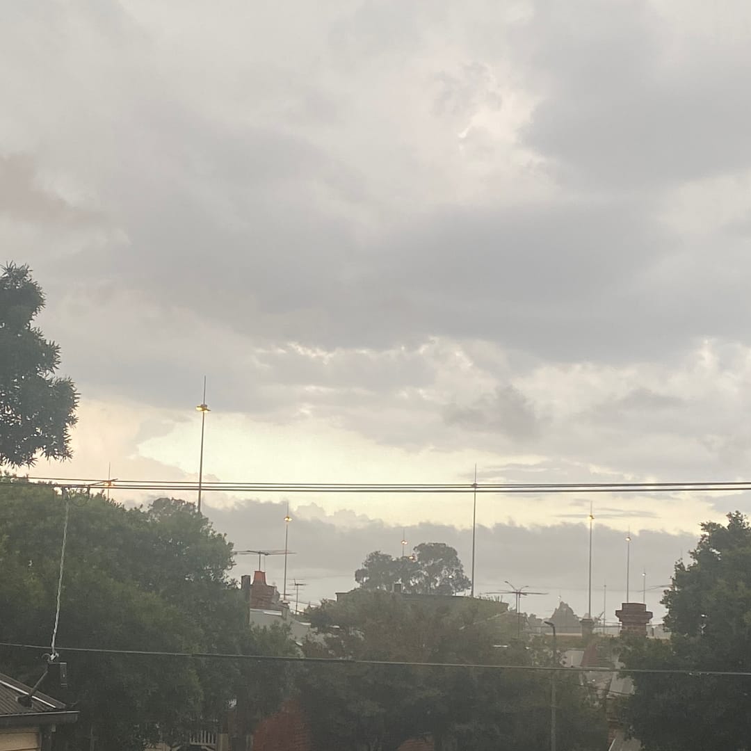 clouds in the rain after a heat wave
