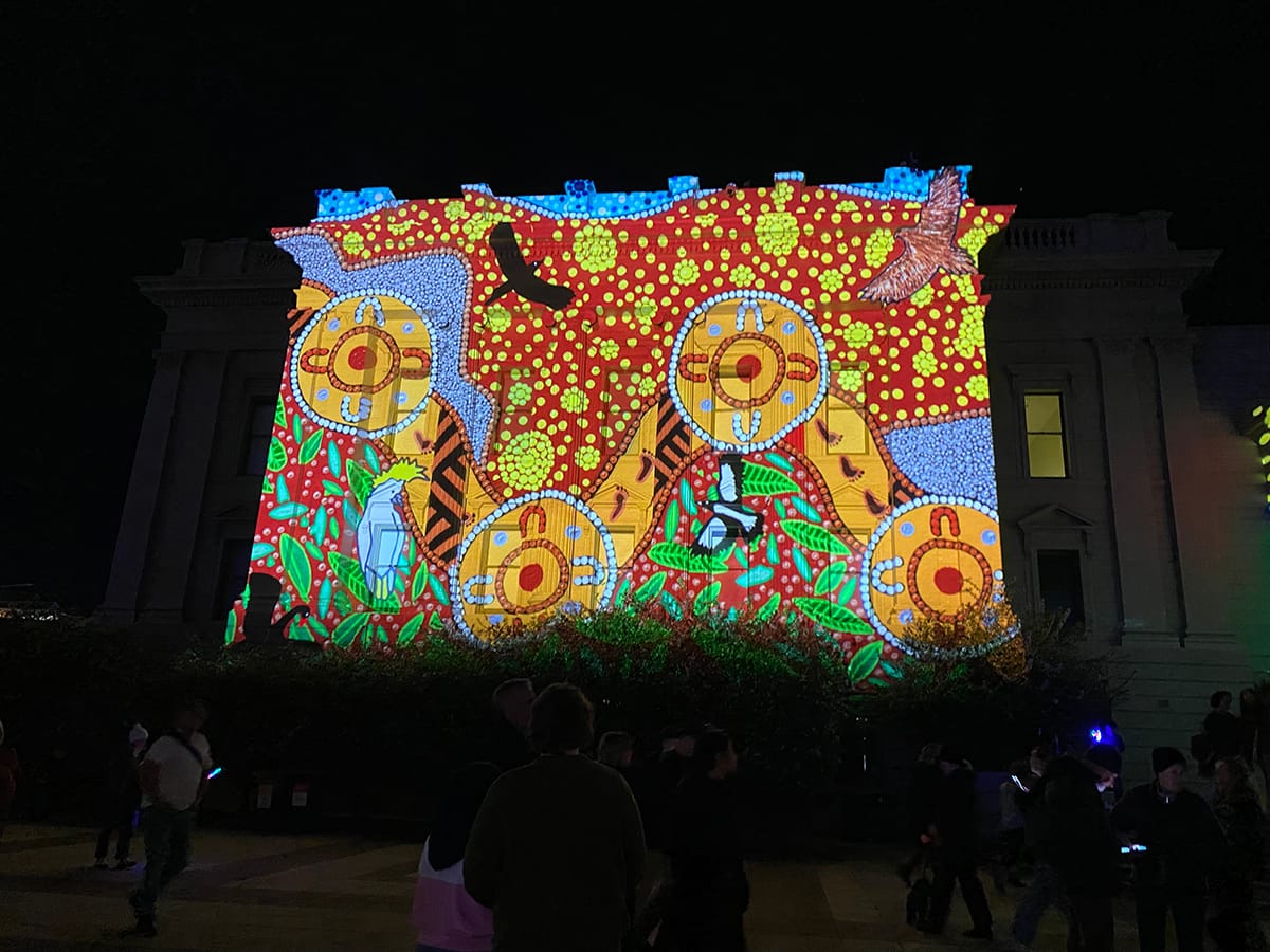 white night geelong 2022 - indigenous light art (2)