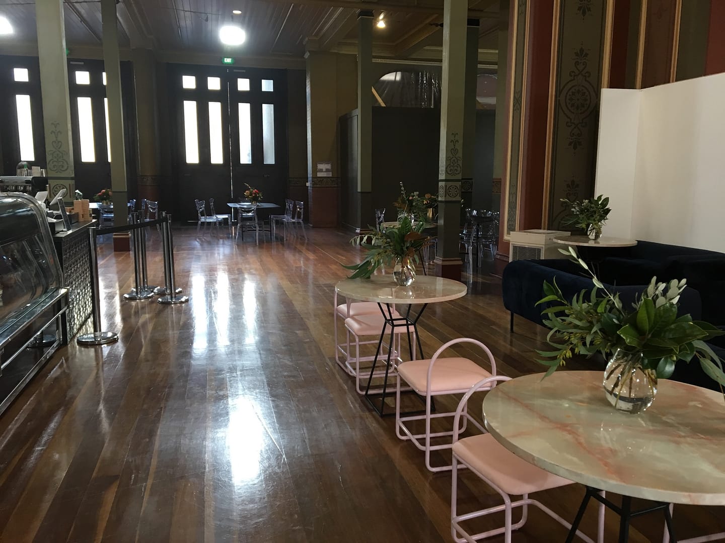 Life in style Melbourne set up flowers on tables
