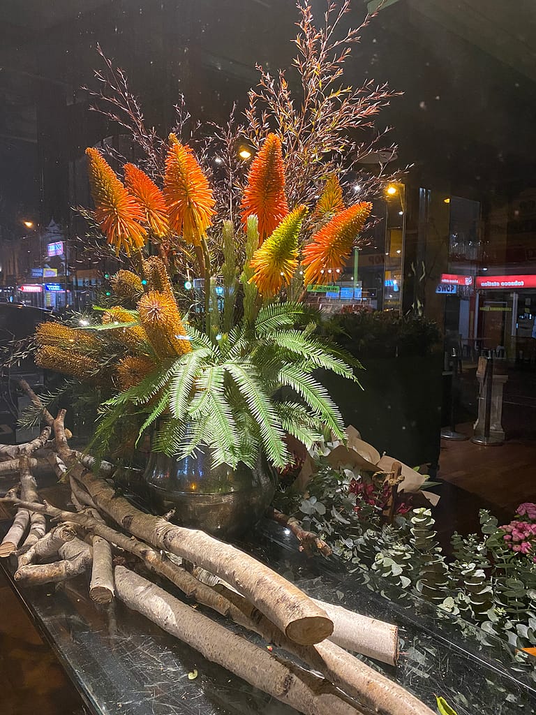 finding the florist on a winter night walk