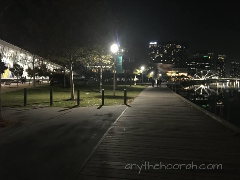 yarra lights in melbourne at the convention centre after the jane goodall talk