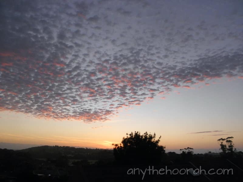 amazing dawn clouds in merimbula from sunrise house