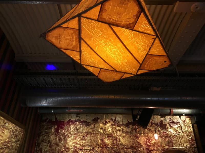 light art at the moat cafe
