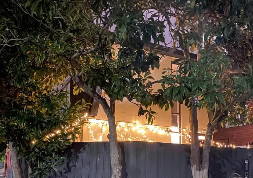winter time in collingwood - backyard lights